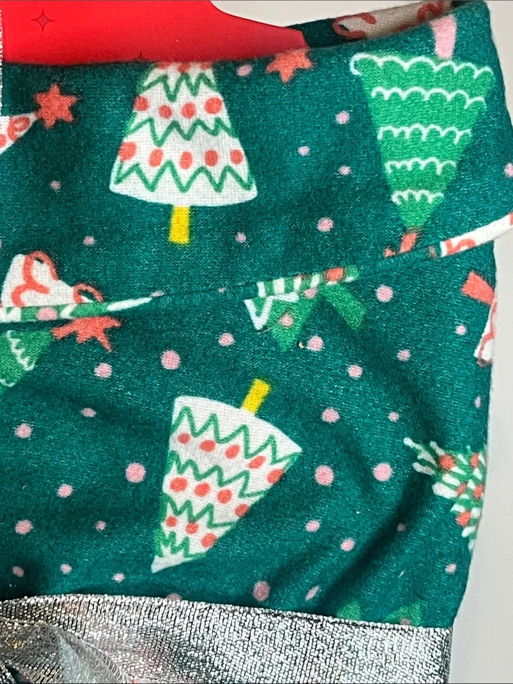 Green Holiday Tree Print Dog Pajama